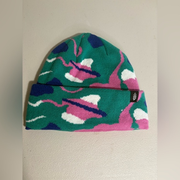 NWT Free People Movement Jumping Jacquard Beanie – Bright Camo – One Size - Picture 2 of 7